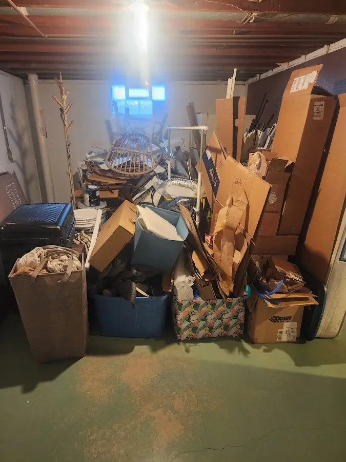 Roll-off dumpster container at job site for Cleanout Dumpster Rental in Hiram